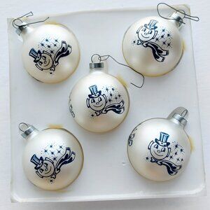 Glass Snowman Ornaments
